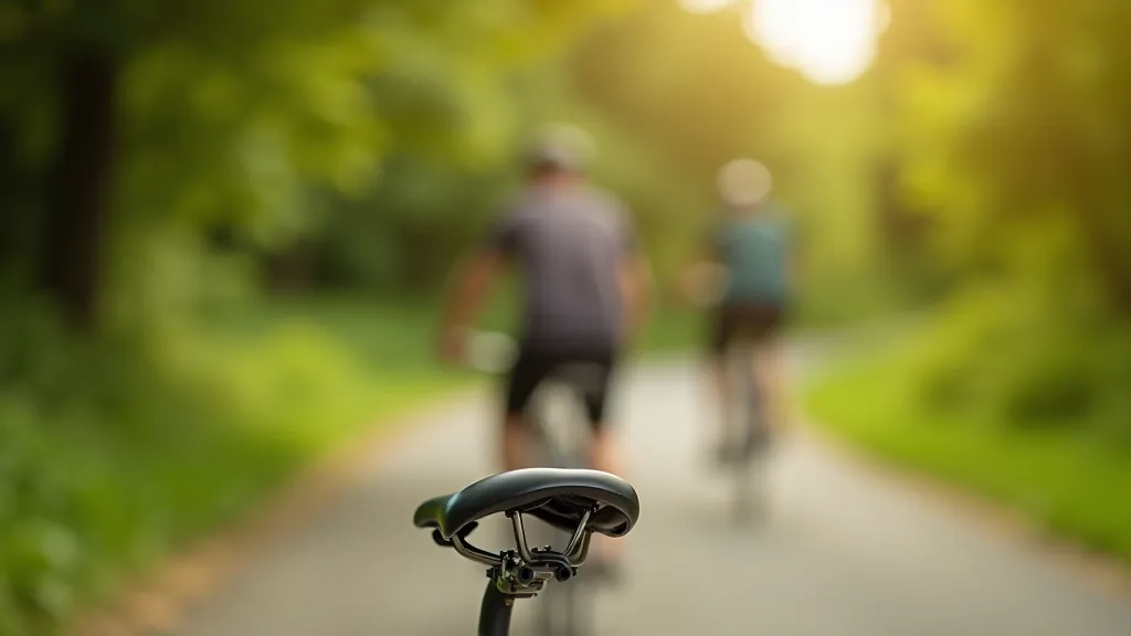 Comfortable bike seat and frame geometry for gentle cycling rides